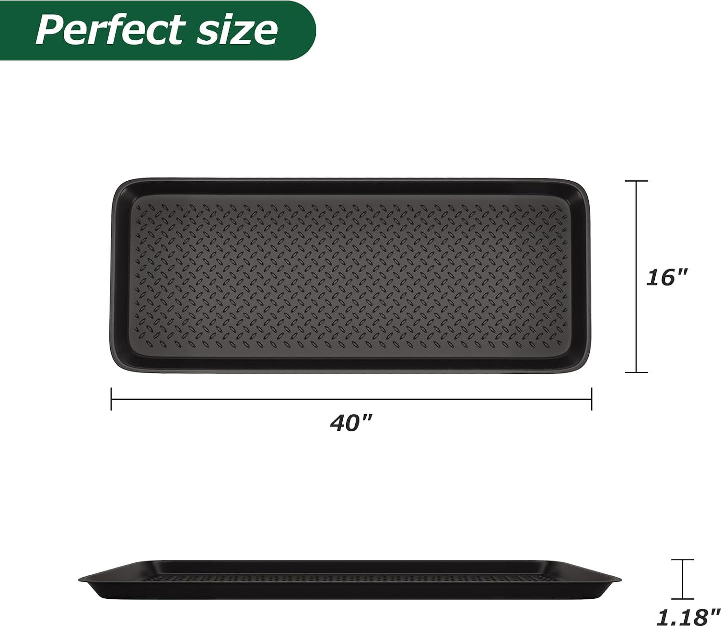 1 Pack Rubber Small Boot Tray for Entryway,Boot Mat,Shoe Tray,Shoe Mat for Indoor and Outdoor Use, 27.95"x 15.74" (Pack of 1)