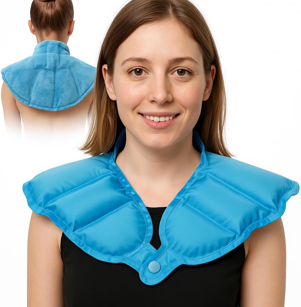Neck and Shoulder Ice Pack for Pain Relief, Extra-Large Reusable Hot & Cold Gel Wrap, Therapy for Rotator Cuff, Muscle Spasms, Swelling, Surgery Recovery – Long-Lasting Cold Compress