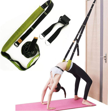 Yoga Fitness Stretching Strap, Door Flexibility Stretching Strap, Improve Leg Waist Back Flexibility Back Bend Assist Trainer, for Rehab Pilates Ballet Dance Cheerleading Splits Gymnastics