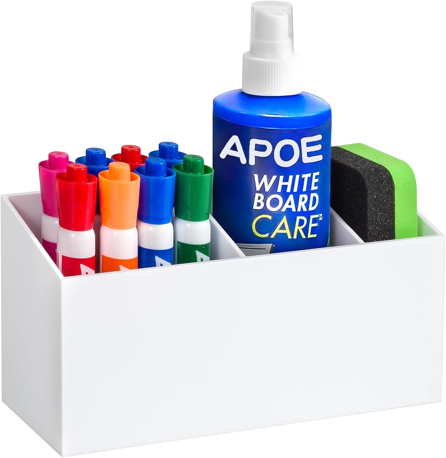 Magnetic Dry Erase Marker Holder for Whiteboard, Fridge, Classroom | Acrylic Magnet Pen Holder for Office, Refrigerator, Whiteboard Maker Holder for Teacher, Locker Organizer Accessories(Clear)