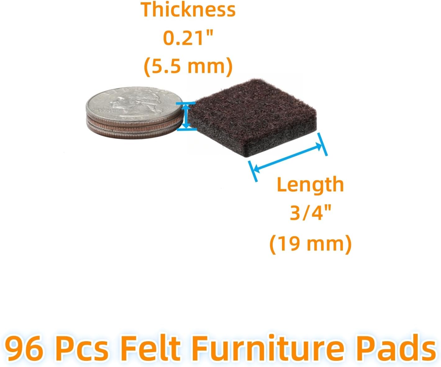 Felt Pads Small 3/8" Felt Pads for Cabinet Doors Bumpers, Cabinet Cushion Dots Felt Cabinet Door Stops, Self Adhesive Thick Bumper Pads to Protect Surfaces -Anti Scratch 234 Pcs Round Brown