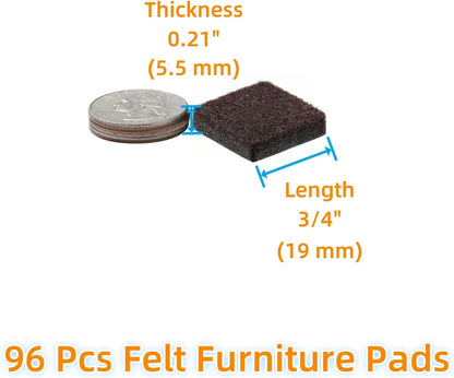 Felt Pads Small 3/8" Felt Pads for Cabinet Doors Bumpers, Cabinet Cushion Dots Felt Cabinet Door Stops, Self Adhesive Thick Bumper Pads to Protect Surfaces -Anti Scratch 234 Pcs Round Brown