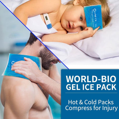 Reusable Ice Gel Pack for Injuries, Soft Cold Pack Ice Wrap Hot Cold Compress Alleviate Inflammation Joint Pain Muscle Soreness, Flexible & Adjustable for Shoulder Elbow Foot Ankle Knee Wrist Leg Neck