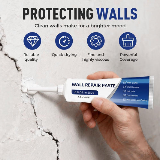 2026 New Wall Mending Agent,Drywall Patch Repair Kit with Scraper,White Spackle Wall Repair Paste Wall Repair Agent Tile Gap Filler for Holes & Cracks Nail Holes, Dents & Small Damage. (1 Pcs)