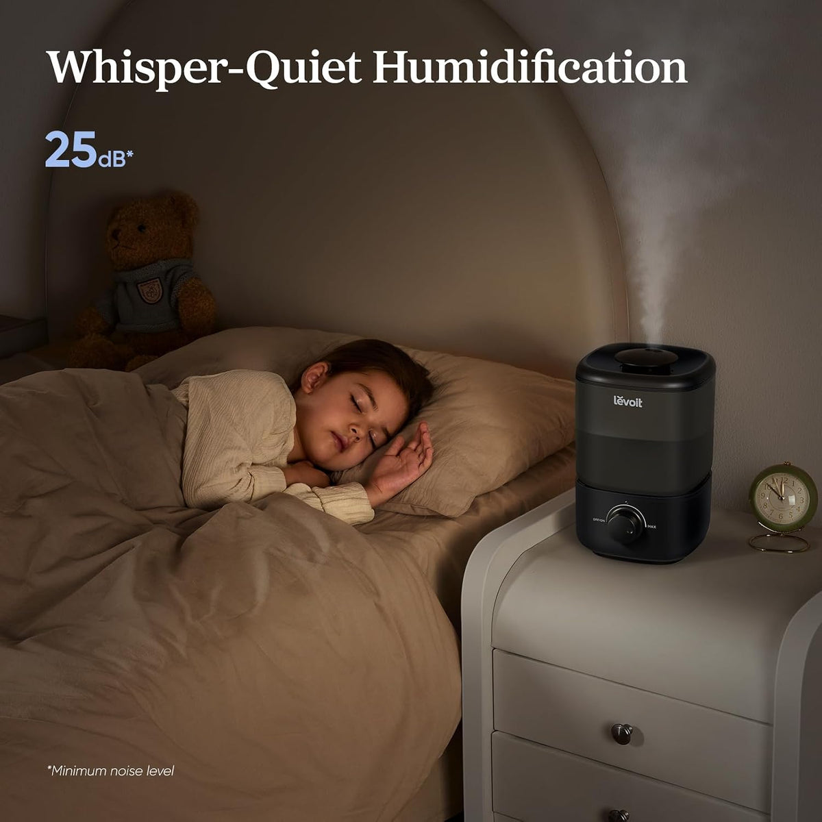 Levoit Top Fill Humidifiers for Bedroom, 2.5L Tank for Large Room, 25dB