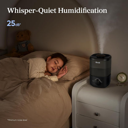 Levoit Top Fill Humidifiers for Bedroom, 2.5L Tank for Large Room, 25dB