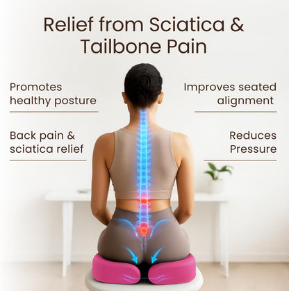Sleepavo Office Chair Cushion, Seat Cushion for Tailbone Pain Relief Butt