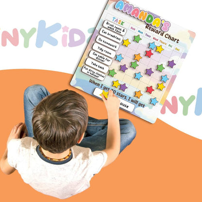 TinyKidz Wooden Daily Routine Chart 11x15, Schedule Board for Kids, Wooden Chore Chart for Kids, Responsibilities Chart for Toddlers, Morning Bedtime Routine for Toddlers
