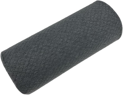 Memory Foam Half Moon Shaped Bolster Pillow for Neck Leg Knee Lumbar Feet Lower Back 16.5x7x4 (Grey)