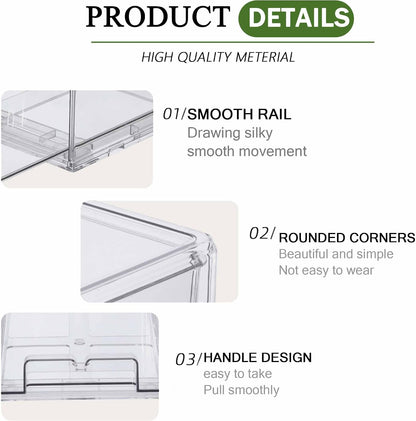 5 Pack Fruit Storage Containers for Fridge,Produce Container for Fridge with Removable Colanders,Leakproof Refrigerator Organizers and Storage for Produce Berry Vegetable Salad Meat Food Keep Fresh