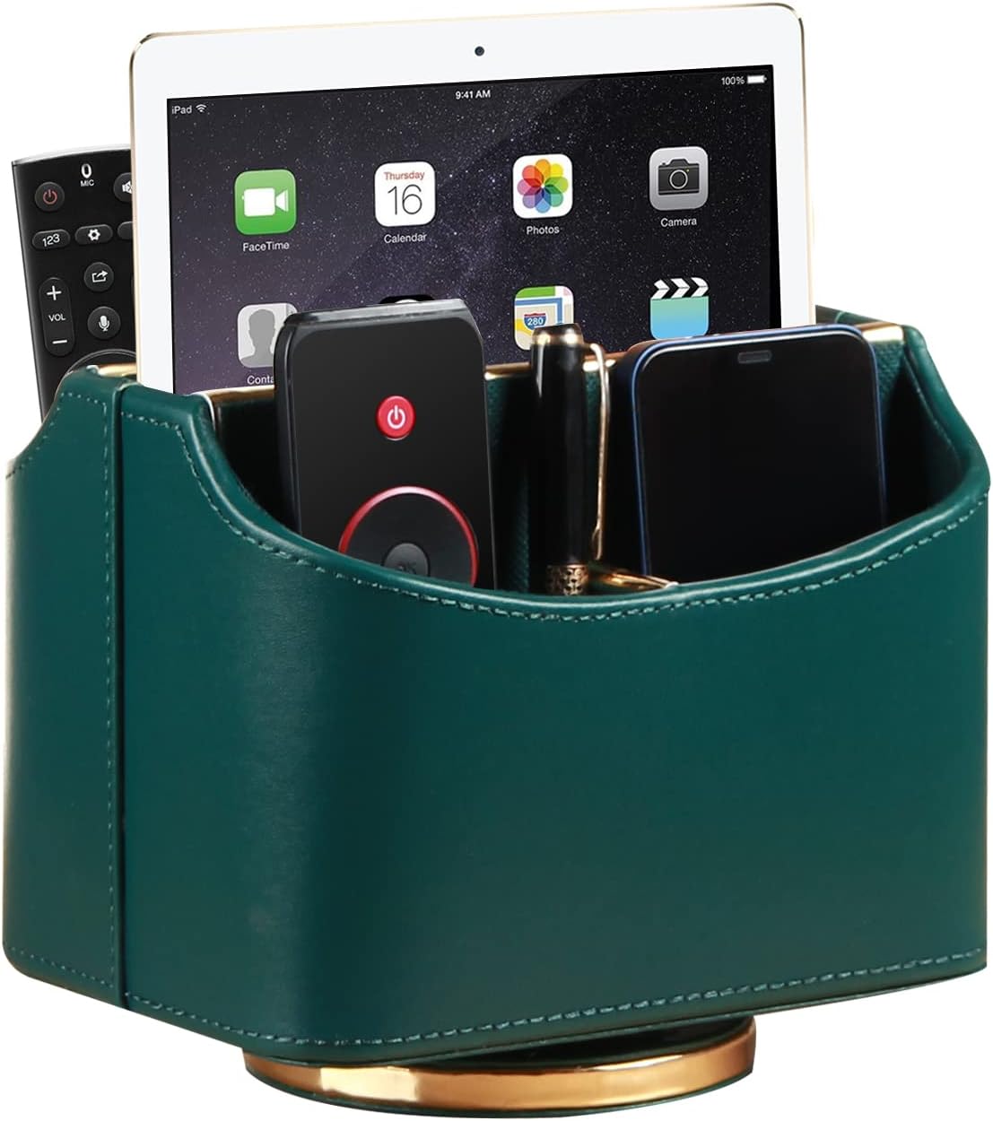 360° Rotatable Remote Control Holder,TV Remote Caddy for Nightstand Table