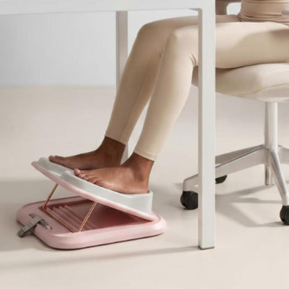 Leg Stretching Board Flexibility Board Calf Stretcher Ankle Stretcher Incline Board with Detachable Cylindrical Handle and Strap Suitable for Home Stretching Gym Mobility, Pink White
