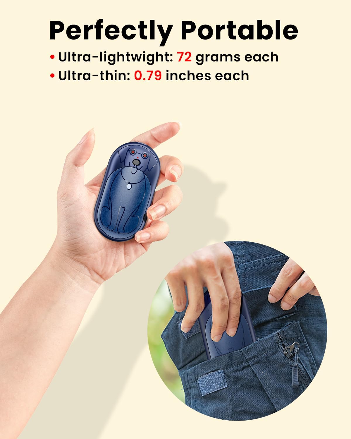Electric Hand Warmers Rechargeable 2 Pack, 3000Mah*2 Portable Hand Warmer Battery Operated, Fun & Practical & Useful Gifts for Men Chrismas, Outdoor Camping Gifts, Hunting Accessories and Gear
