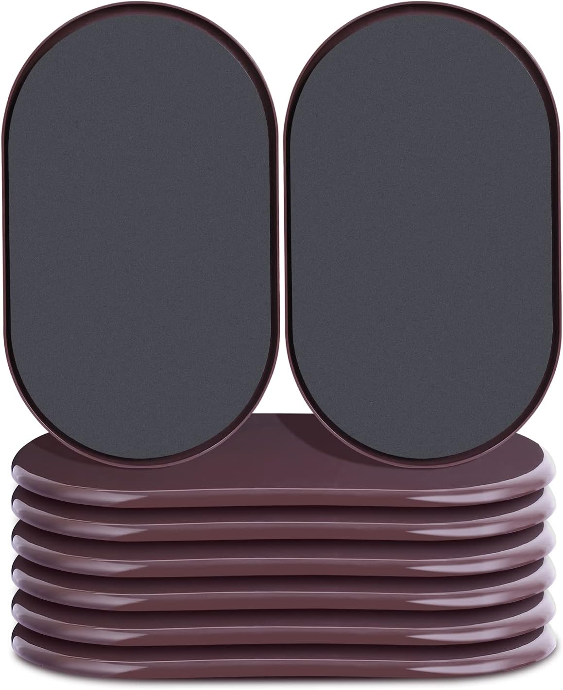 Reusable Large Furniture Movers Sliders for Carpet and Hardwood Floors-8 Pack 9-1/2" Oval Moving Pads Protector for Heavy Duty Sofa Bed Table Desk,Quickly and Easily Move Any Item, Beige
