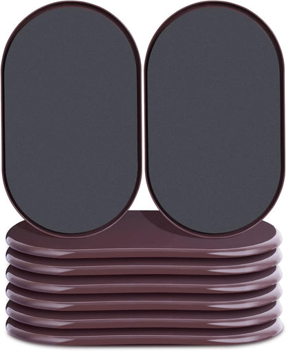 Reusable Large Furniture Movers Sliders for Carpet and Hardwood Floors-8 Pack 9-1/2" Oval Moving Pads Protector for Heavy Duty Sofa Bed Table Desk,Quickly and Easily Move Any Item, Beige