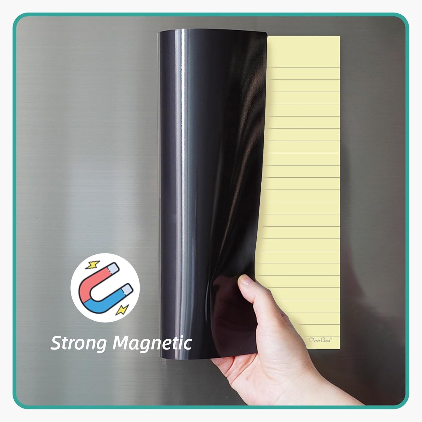 Magnetic Dry Erase Board – 8.5”x11” Reusable Lined Dry Erase List Board for Fridge 2 Pcs – Marker Included