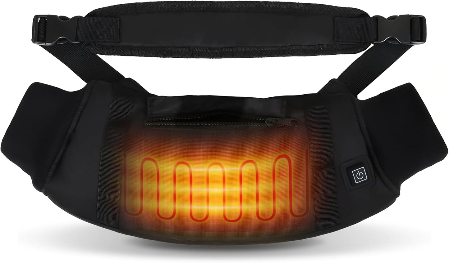 Heated Hand Warmers Pouch Electric Heated Hand Muff with 3-Level Heat Setting, Adjustable Strap, 2 Pocket, and USB Plug Hand Warmer Pouch for Hunting, Football, Golf, Fishing, Camping(No Power Bank) | Electric Heated Hand Muff for Hunting, Football,