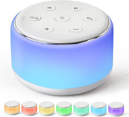FamiSym Rechargeable White Noise Sound Machine Baby with Night Light