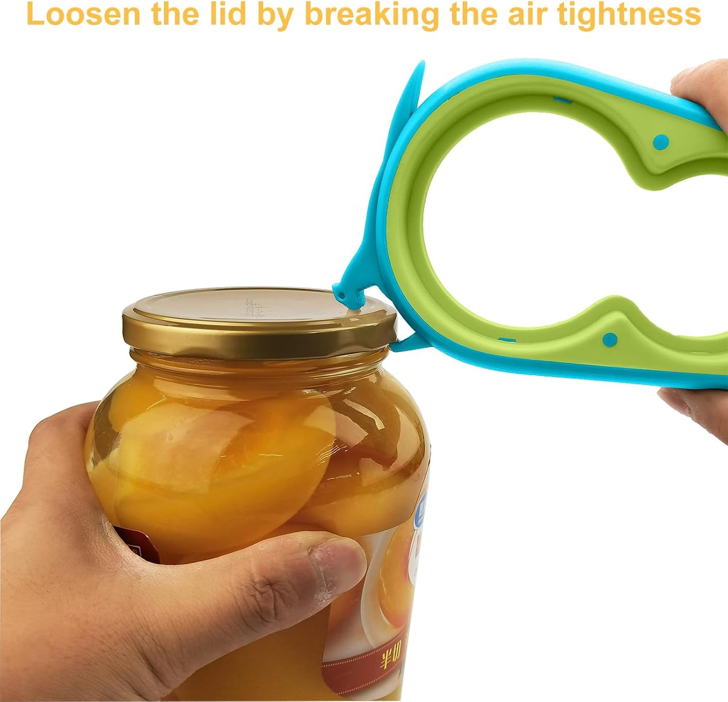 Jar Opener for Weak Hands, 5 in 1 Bottle Opener for Seniors with arthritis | Multifunctional Adjustable Lid Opener with Non-Slip Rubber Gripper Pad – Effortlessly Opens Jars, Bottles & Pop-Top Cans