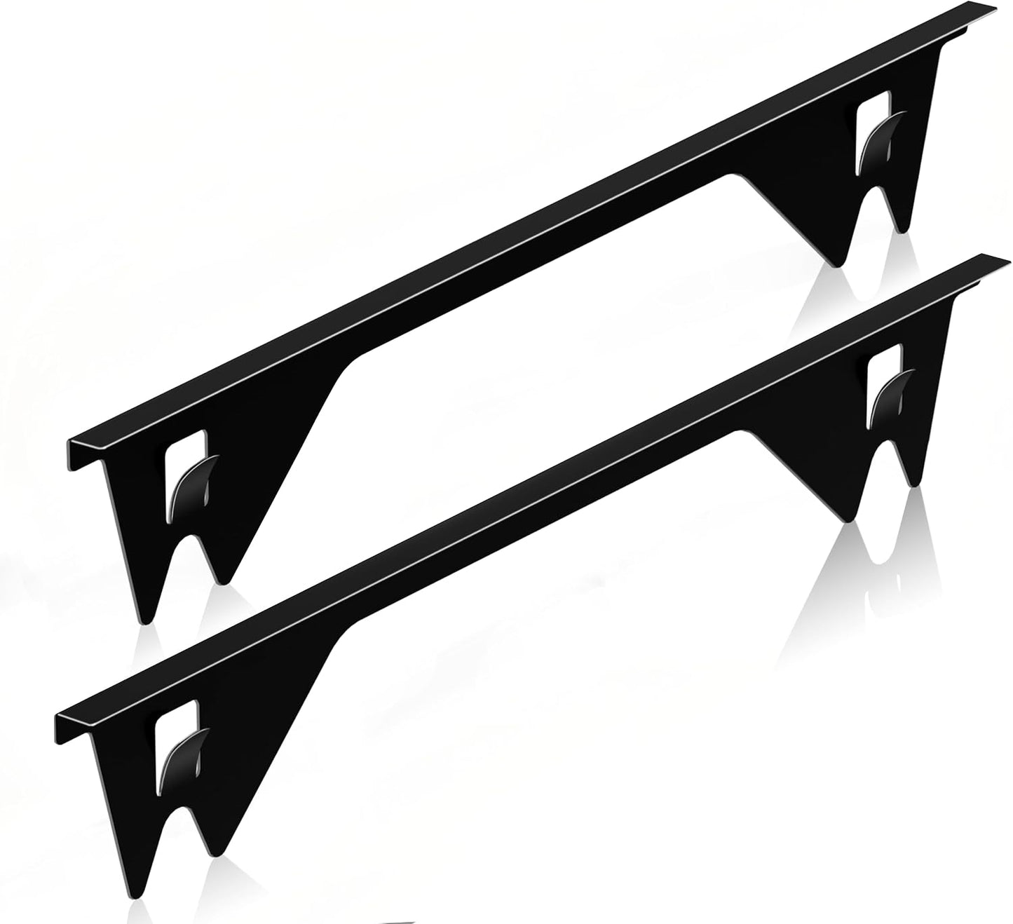Stainless Steel Stove Gap Covers,Stove Gap Filler, Range Trim Kit, Stove Gap Guards, Heat Resistant and Easy to Clean, Easy retractable Length 13.8" to 27.5", Width 0.79",Black(2PCS)