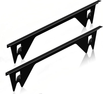 Stainless Steel Stove Gap Covers,Stove Gap Filler, Range Trim Kit, Stove Gap Guards, Heat Resistant and Easy to Clean, Easy retractable Length 13.8" to 27.5", Width 0.79",Black(2PCS)