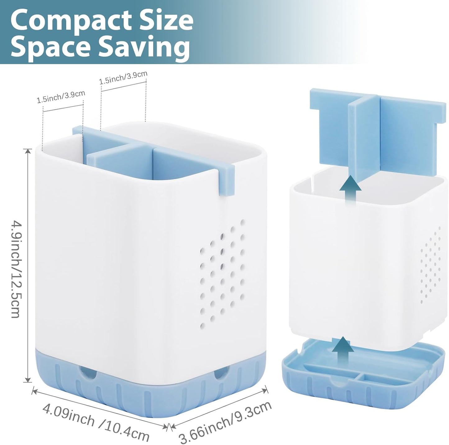 Boperzi Toothbrush Holders, Kids Toothbrush Holder with Drainage, Detachable Anti-Slip Electric Toothbrush Holder, Toothpaste Organizer Storage Caddy for Bathroom Countertop, Shower, Kitchen, Vanity