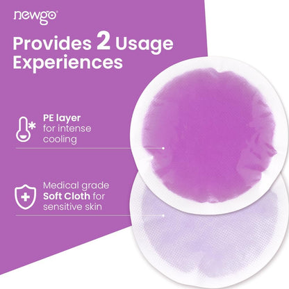 NEWGO Small Ice Packs for Injuries Reusable with Cloth Backing, 6 Packs | FSA Eligible, Round Hot and Cold Gel Pack, Flexible Cold Pack for Face, Toothache, Eyes Pain Relief