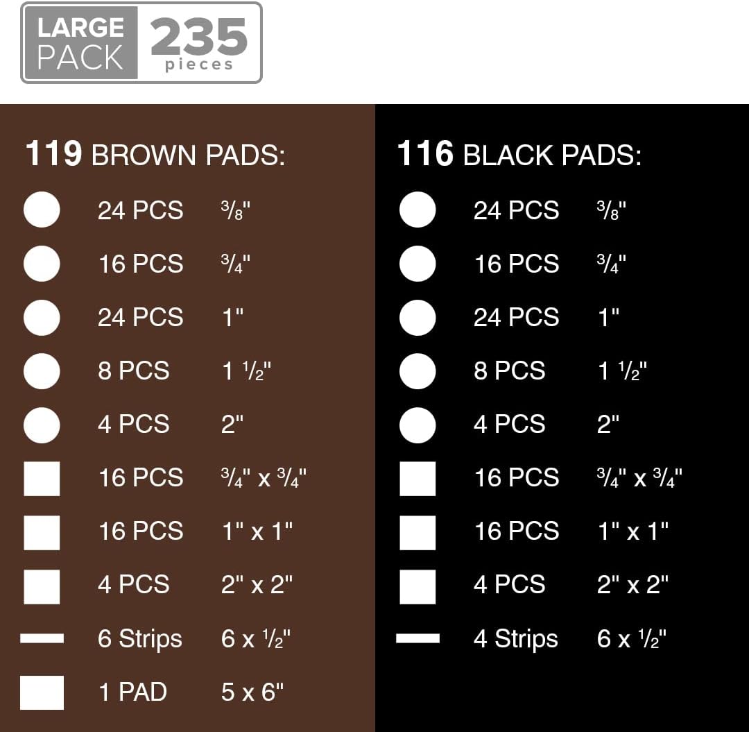 Felt Furniture Pads X-PROTECTOR 235 PCS Premium Furniture Pads - Felt Pads Furniture Feet Best Wood Floor Protectors - Protect Your Hardwood & Laminate Flooring! | Furniture Feet Best Wood Floor Protectors - Protect Your Hardwood & Laminate Flooring!