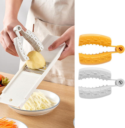 2 Pack Finger Guards Knuckle Protector Non-Slip Clips Handle Grip Safety Hand Guard for Mandoline Slicers Cheese Grater Handheld Chopping Grating Cutting Slicing Fruits Vegetables Veggies