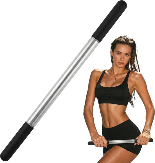 17.5”Muscle Roller Massage Roller Stick for Myofascial Release | Black,Durable Stainless Steel,Cold Therapy Tool,Smooth pressure,Deep Tissue Massager for Legs, Shoulders - Relieve Soreness