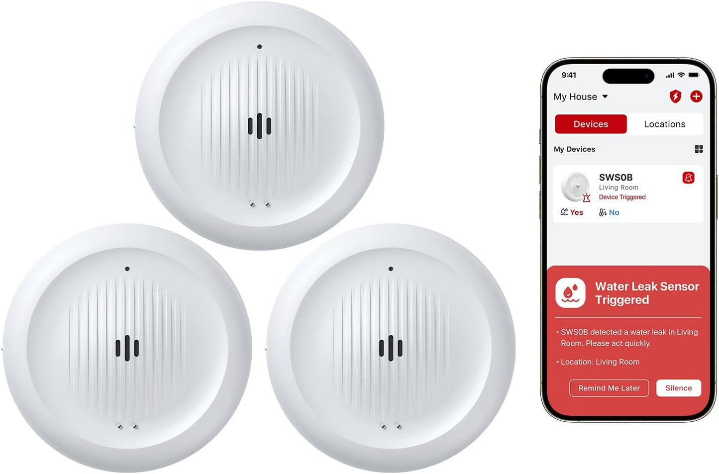 X-Sense 2-in-1 Wi-Fi Water Leak Detector & Freeze Detector, No Hub (1-Pack) | Alerts Below 39°F, 110 dB Alarm, Instant Alerts, Detects Water as Low as 0.4 mm, for Garages, Cabins & RVs