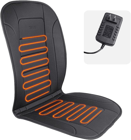 Heated Seat Cushion for Office Chair with Temperature Control and Timer, Back and Seat Heating - for Office/Home Use