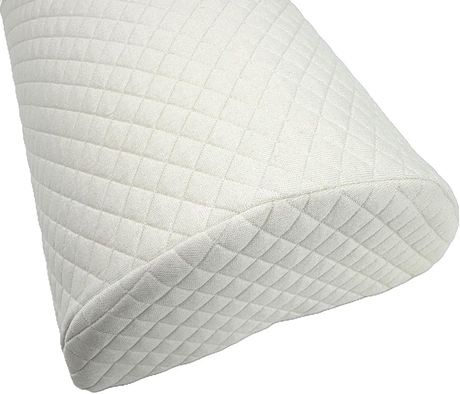 Memory Foam Half Moon Shaped Bolster Pillow for Neck Leg Knee Lumbar Feet Lower Back 16.5x7x4 (Grey)