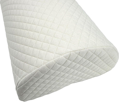 Memory Foam Half Moon Shaped Bolster Pillow for Neck Leg Knee Lumbar Feet Lower Back 16.5x7x4 (Grey)