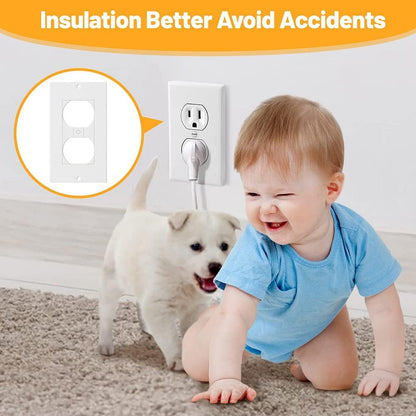 20Pcs Wall Insulation Outlet Insulators Sealers,Electrical Outlet Insulation Pads for Wall, Light, Switch Socket, White