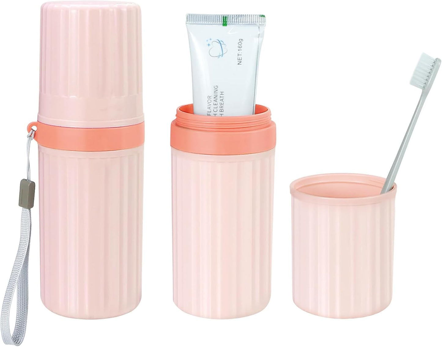 Mulbozy 4 Packs Portable Travel Toothbrush Case, Breathable Plastic Toothbrush Holder for Home, Travel, Business, Camping, School