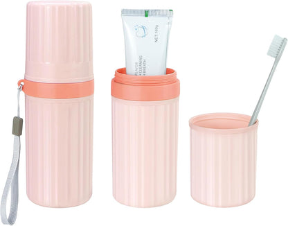 Mulbozy 4 Packs Portable Travel Toothbrush Case, Breathable Plastic Toothbrush Holder for Home, Travel, Business, Camping, School
