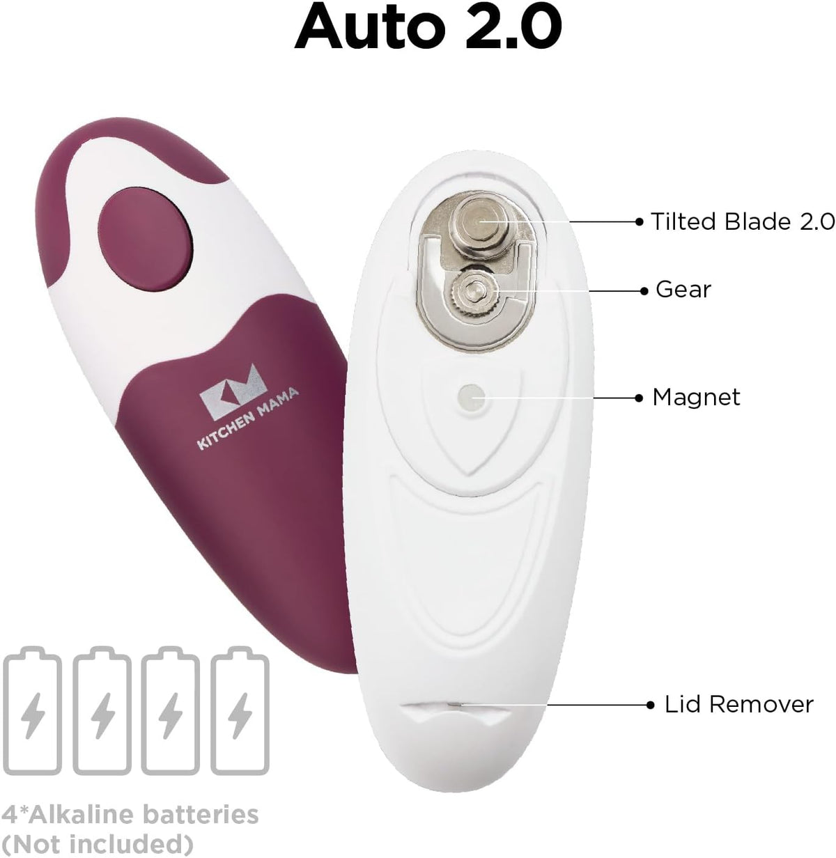 Kitchen Mama Auto 2.0 Electric Can Opener, Navy Blue