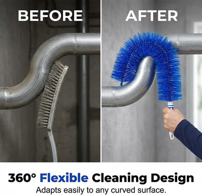 Fan Cleaning Brush, 2026 New Bendable Microfiber Head Dusting Brushes, Reusable Fan Cleaner Brush Dust Remover for Electric Fans, Air Conditioning, Car Vents and Blind，Blue：43cm