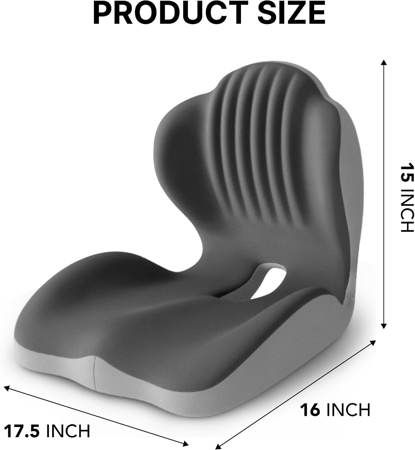 Ergonomic Seat Memory Foam Support Cushion for Back, Car Seat Back Support Cushion for Sciatica Tailbone Pain, Office Desk Chair Car Travel Seat Cushion (Pink)