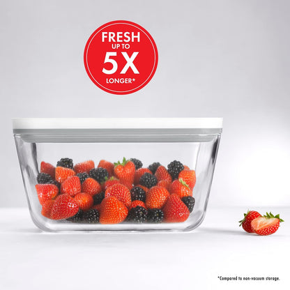 For food to stay fresh up to 5X longer, pump required (not included).