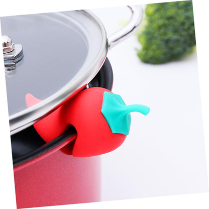 MAGICLULU 4pcs Heat Resistant Silicone Spill Stopper Lid Lifter for Pots Prevent Boilovers Compact Kitchen Gadget for Soup and Sauces Versatile Cooking Tool for Easy Use
