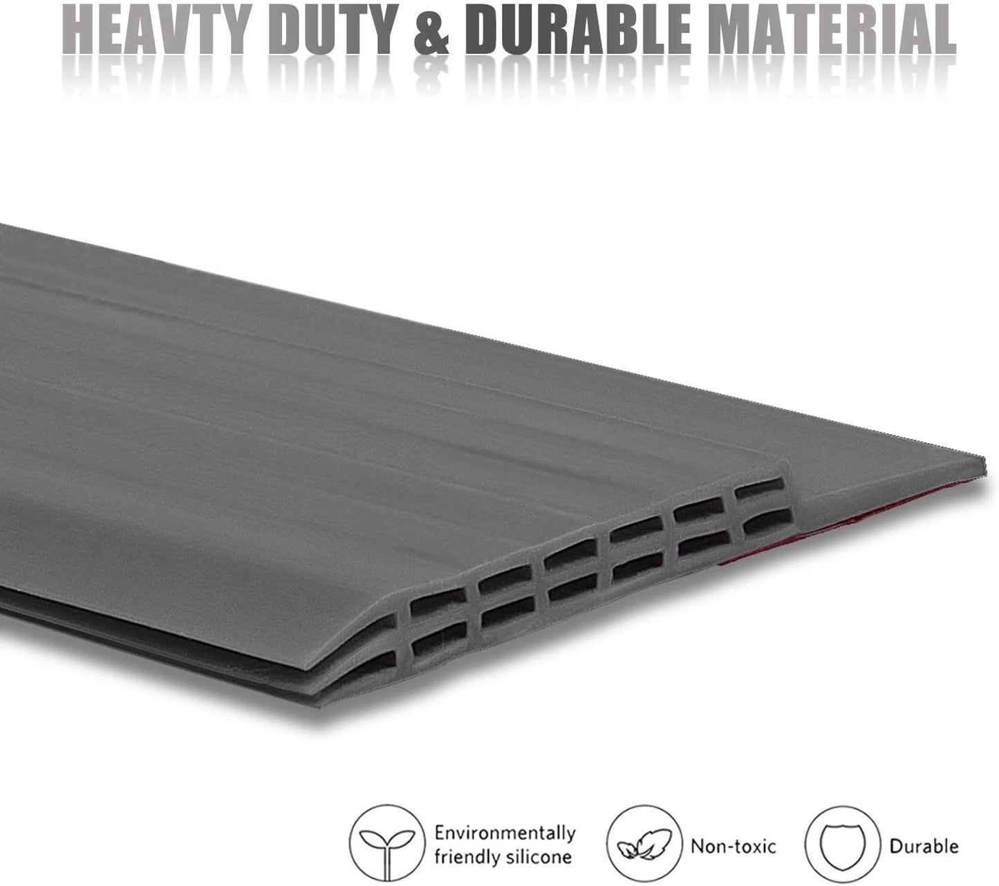 [New Upgrade] Huge Gap Door Draft Stopper, 3.4" W Widened Door Sweep Seal Gap Up to 1.8" for Interior & Exterior Doors - Keeping Draft, Noise, Dust and Unwanted Animals Out,3.4" W x 39" L,White