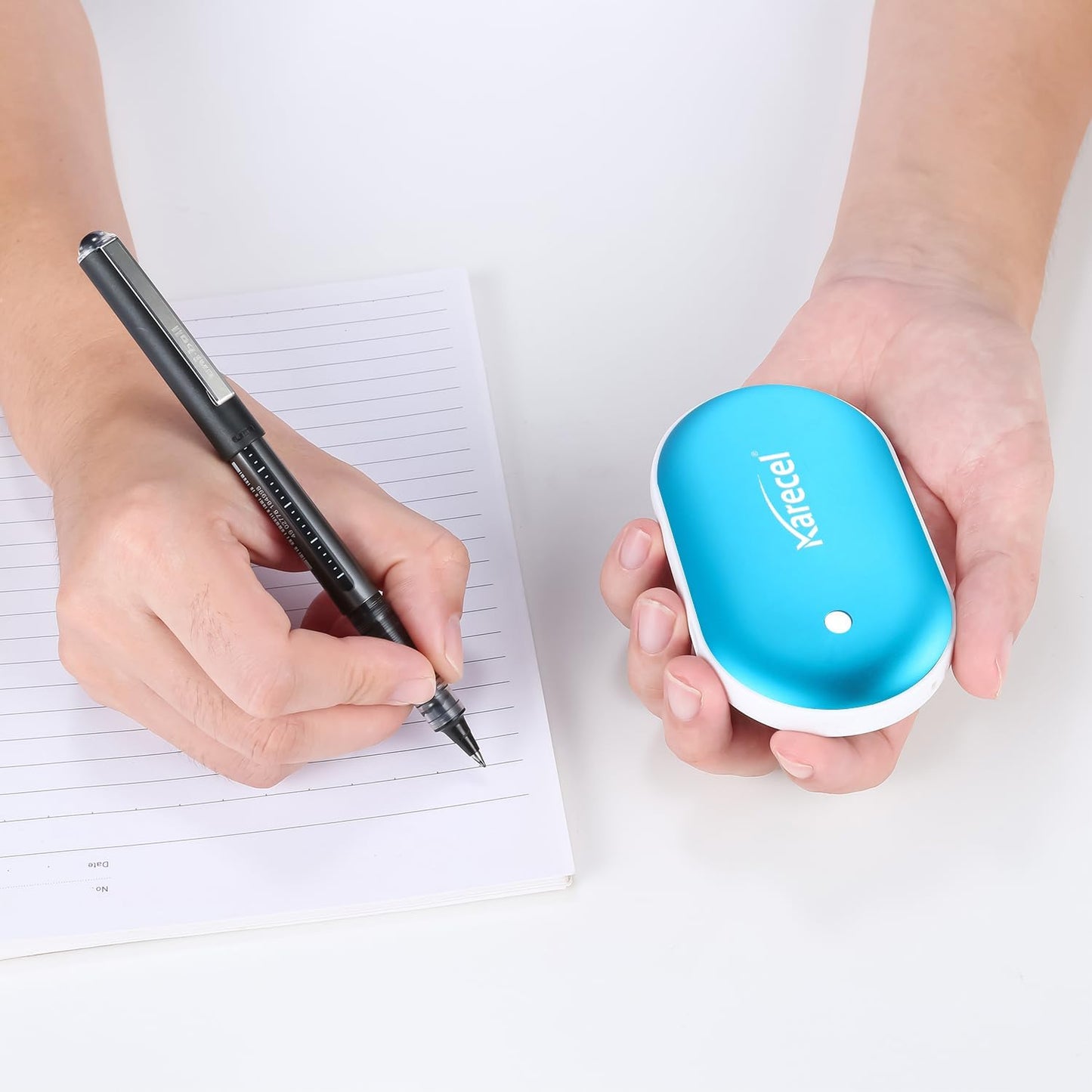 Karecel Rechargeable Hand Warmer, 5200mAh Double-Sided 4-inch Full-Surface Heat Electric Hand Warmer, Up to 11Hrs, Portable Handwarmer Pocket Heater, Tech Gifts for Men Women, Winter Essentials