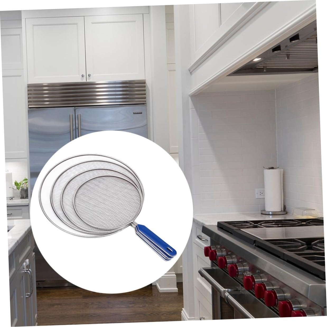 4 Pack Oil Splatter Guard Mesh Anti Spill Oil Cover Stainless Steel Splatter Screen for Frying Pan Pot Safeguard Kitchen Accessories 18.50 X 12.99 X 0.39 in