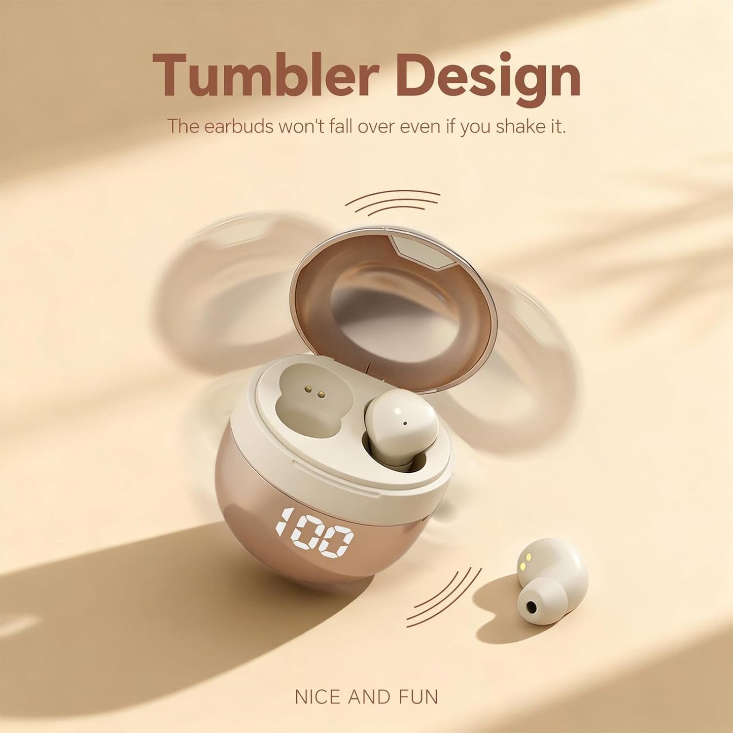 Small Mini Invisible Earbuds Small Mini Headphones Wireless Bluetooth | Low Profile Micro Smallest Tiny Discreet Hidden Earbuds for Work, Invisible Sleep Earphone Ear Buds for Small Ear Canals