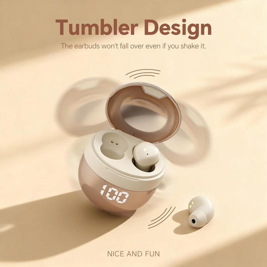 Small Mini Invisible Earbuds Small Mini Headphones Wireless Bluetooth | Low Profile Micro Smallest Tiny Discreet Hidden Earbuds for Work, Invisible Sleep Earphone Ear Buds for Small Ear Canals