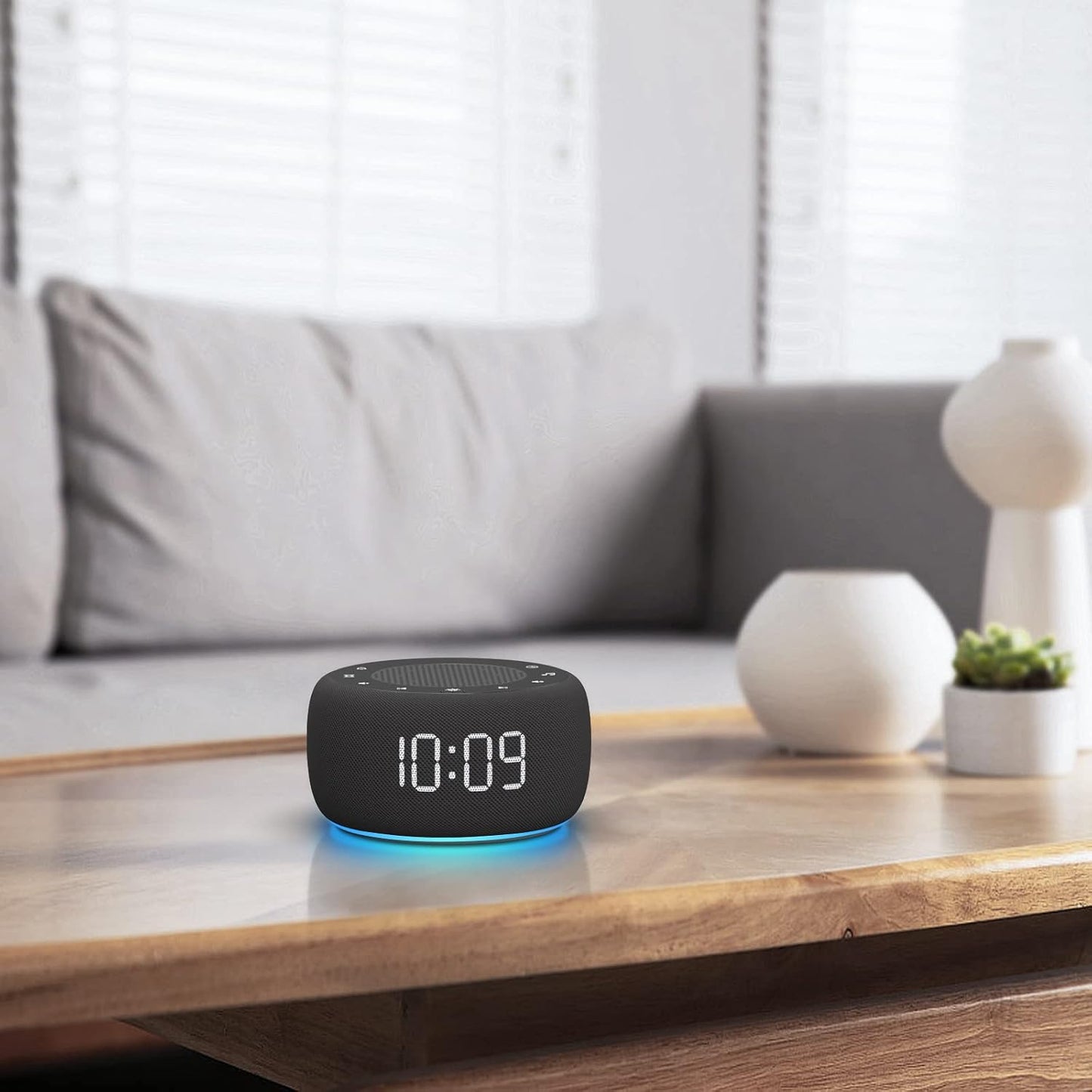 Buffbee Pro 2nd Gen| Sound Machine, Alarm Clock with Bluetooth Speaker | Upgraded Rechargeable Battery, White Noise Machine with 25 Sleep Sounds, Portable for Travel & Bedroom