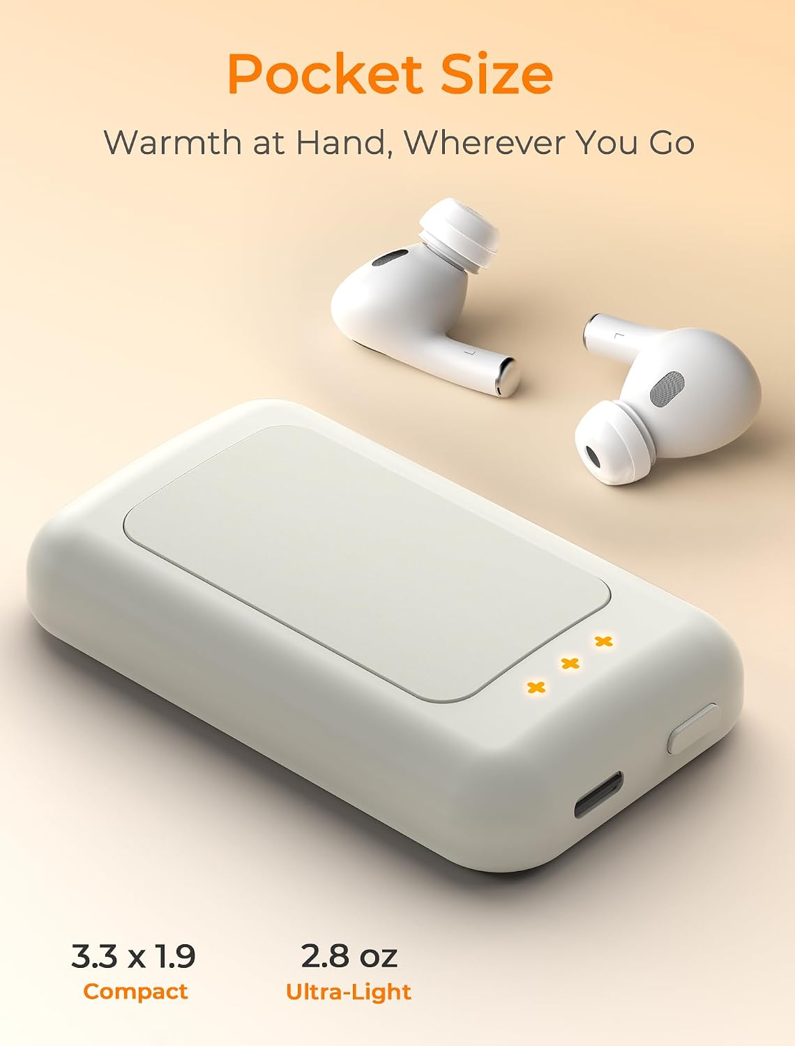 Electric Hand Warmers Rechargeable, Rechargeable Hand Warmer, Portable Hand Warmer for Outdoor Camping Hunting Golf Accessories, Gifts for Women Men