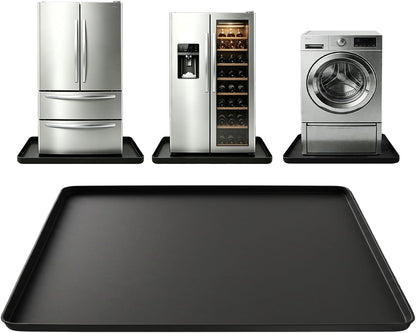 Large 29×29''Silicone Washing Machine Drain Pan,0.98" Raised Edges,Non-Slip Waterproof Drip Tray for Under Washer & Dryer,Anti-Vibration Floor Leak Protector for Refrigerator,Air Fryer,Coffee Maker